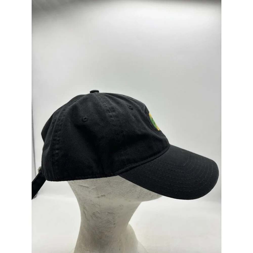 Cross Colours Vintage Style Embroidered Circle Logo Black Dad Hat Strapback